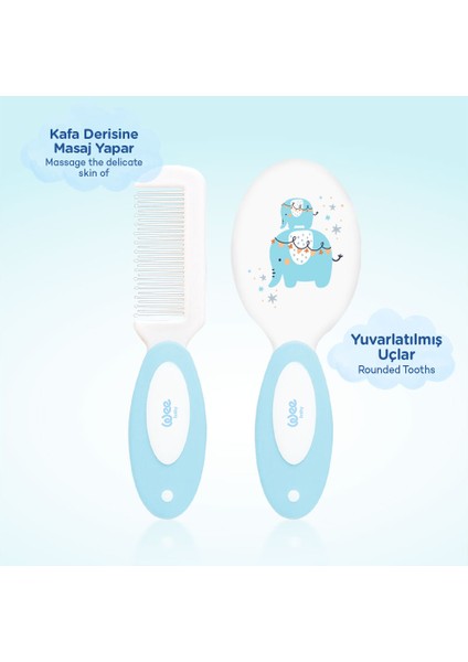 Fırça Tarak Seti Mavi