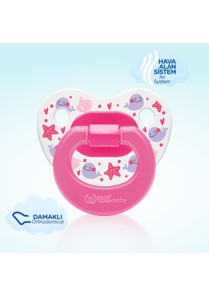 Desenli Damaklı Emzik No:1 Pembe 0-6 Ay indirimleri