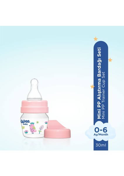 Mini Pp Alıştırma Bardağı Seti 30 ml Pembe