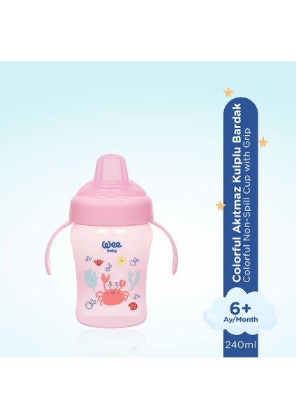 Colorful Akıtmaz Kulplu Antikolik Bardak 240 ml Pembe modelleri