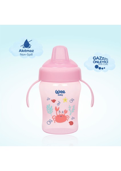Colorful Akıtmaz Kulplu Antikolik Bardak 240 ml Pembe fırsatları