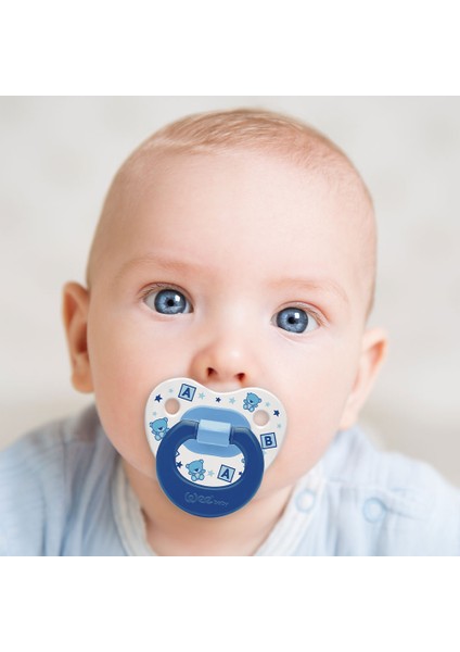 Desenli Damaklı Emzik No:3 Mavi 18+ Ay