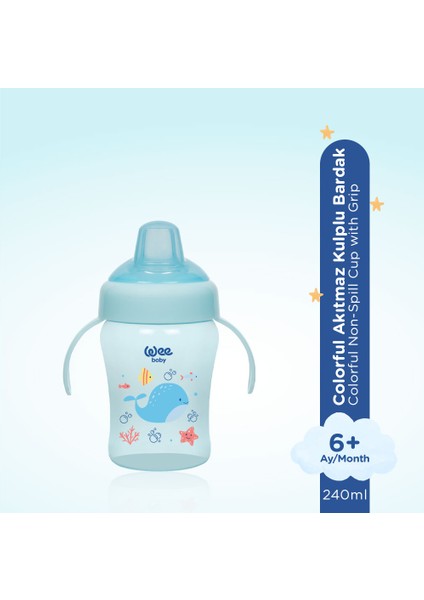 Colorful Akıtmaz Kulplu Antikolik Bardak 240 ml Mavi modelleri