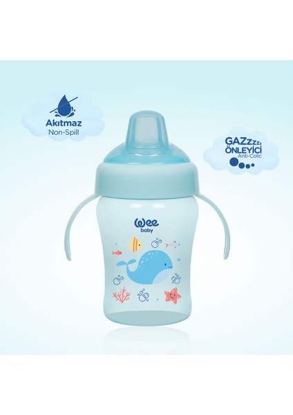 Colorful Akıtmaz Kulplu Antikolik Bardak 240 ml Mavi fırsatları