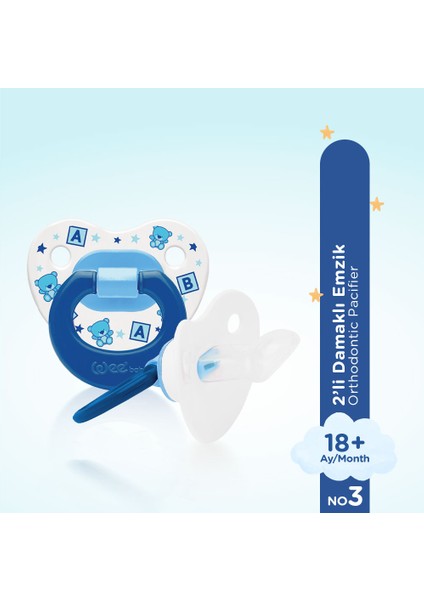 2’li Damaklı Emzik No:3 Erkek 18+ Ay