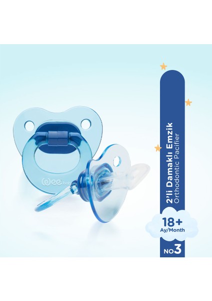 2’li Damaklı Emzik No:3 Erkek 18+ Ay
