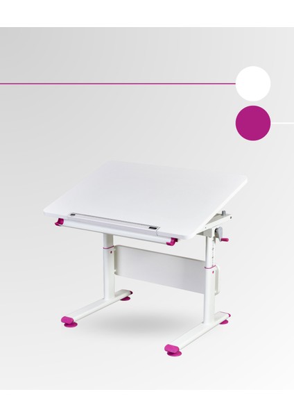 Mini Basic Çekmeceli Çalışma Masası, Yükseklik Ayarlı Çalışma Masası, Kız-Erkek Çocuk Beyaz Ders Çalışma Masası fiyatları