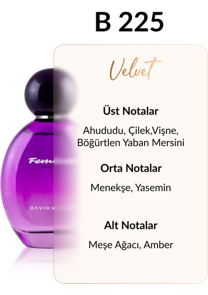 B225 Hannowen 50 ml Kadın Parfüm | Velvet fiyatları