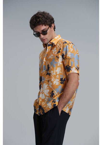 Shen Erkek Basic Gömlek Regular Fit Sarı