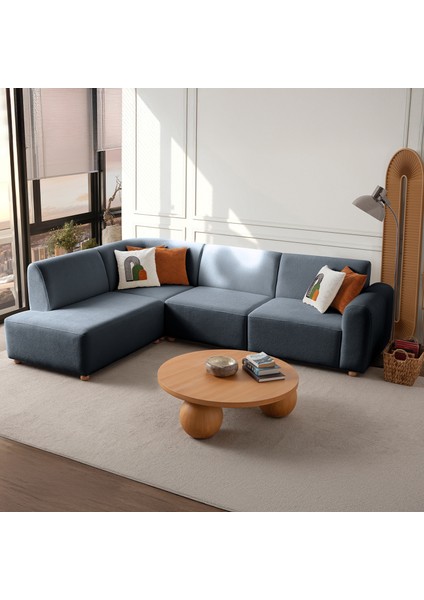 Sloft Köşe Koltuk Takımı Mavi Sol Köşe
