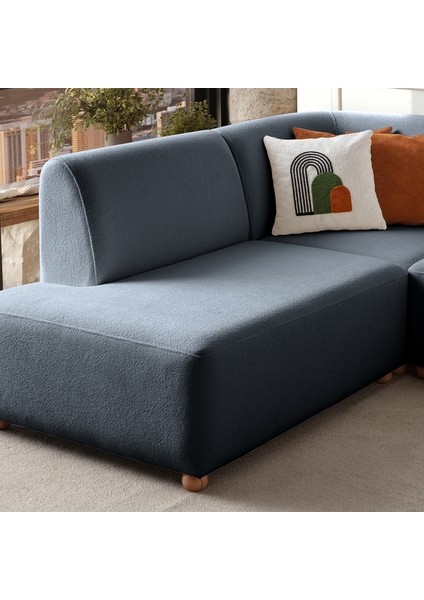 Sloft Köşe Koltuk Takımı Mavi Sol Köşe