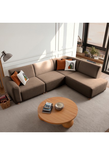 Sloft Köşe Koltuk Takımı Kahverengi Sağ Köşe modelleri