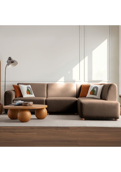 Sloft Köşe Koltuk Takımı Kahverengi Sağ Köşe fırsatları