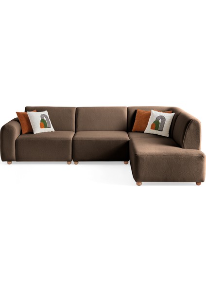 Sloft Köşe Koltuk Takımı Kahverengi Sağ Köşe