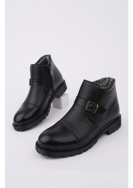 M1001 Garantili Su&soğuk Geçirmez Kürklü Garantili Unisex Kışlık Fermuarlı Bot Kauçuk Taban Sağlam Bot