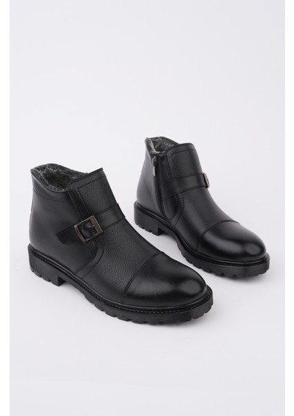 M1001 Garantili Su&soğuk Geçirmez Kürklü Garantili Unisex Kışlık Fermuarlı Bot Kauçuk Taban Sağlam Bot