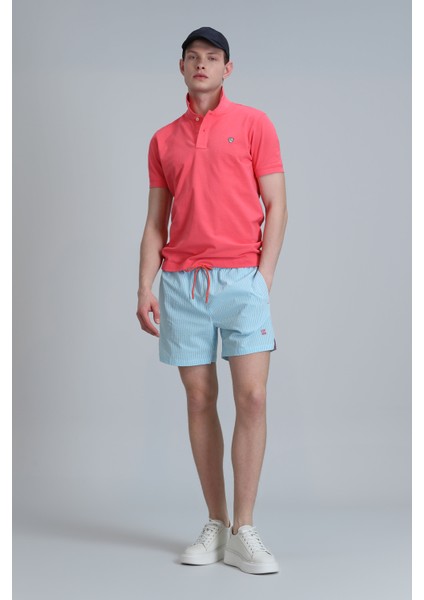 Strıped Erkek Deniz Şortu Mavi