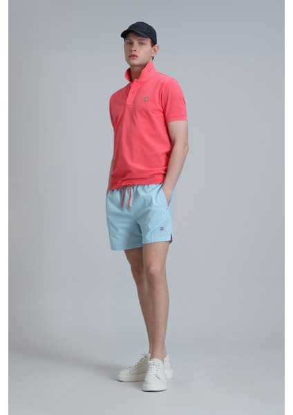 Strıped Erkek Deniz Şortu Mavi