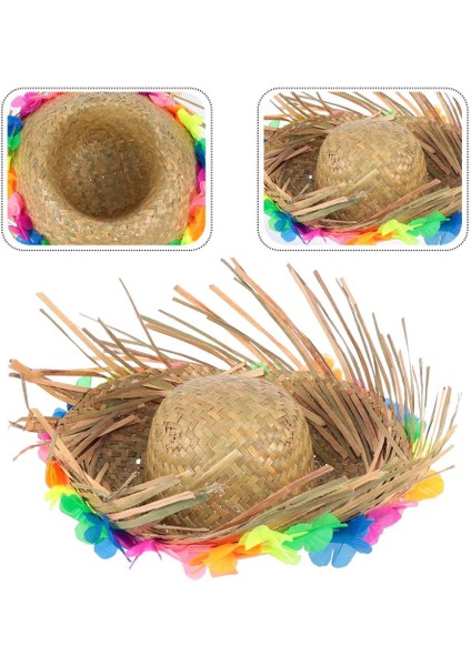 Nessiworld Naturel Renk Püsküllü Örme Hasır Hawaii Luau Aloha Şapka 13X36 cm fiyatları