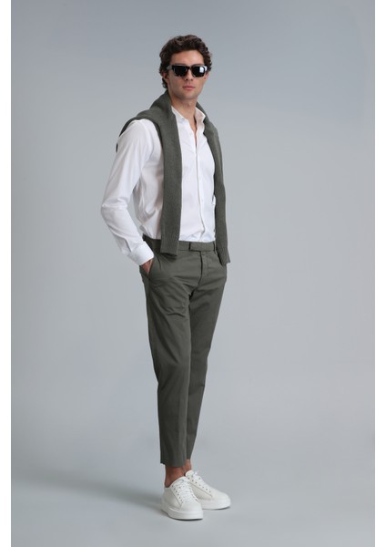 Mega Erkek Basic Gömlek Comfort Fit Beyaz