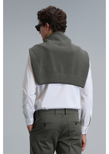 Mega Erkek Basic Gömlek Comfort Fit Beyaz