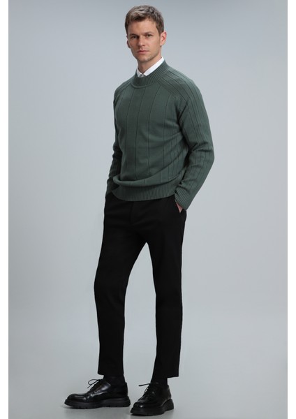 Time Tam Balikçi Erkek Kazak Siyah