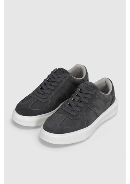 Jaques Erkek Deri Sneaker Ayakkabı Koyu Gri