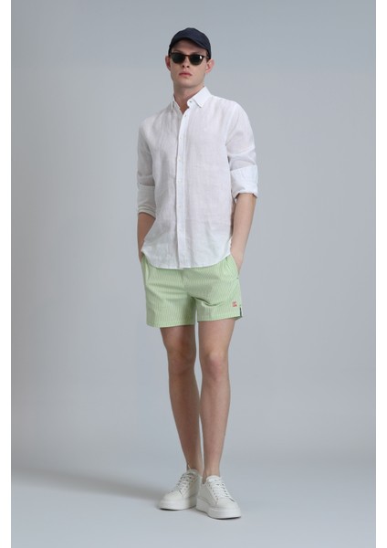 Strıped Erkek Deniz Şortu Mavi