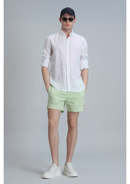 Strıped Erkek Deniz Şortu Mavi