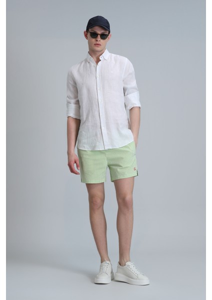 Strıped Erkek Deniz Şortu Mavi