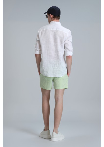 Strıped Erkek Deniz Şortu Mavi