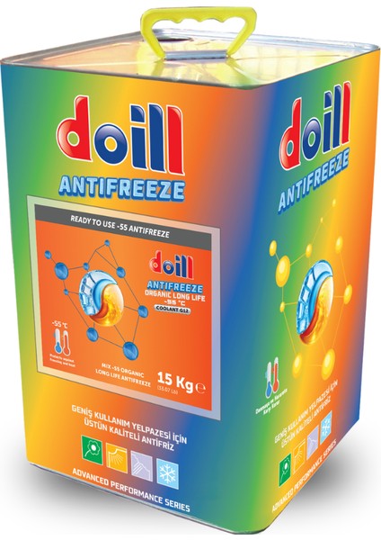 -55 Derece Hazır Karışım 15 Kilogram Kırmızı Organik Antifriz - G12 (Üretim Yılı: 2025)