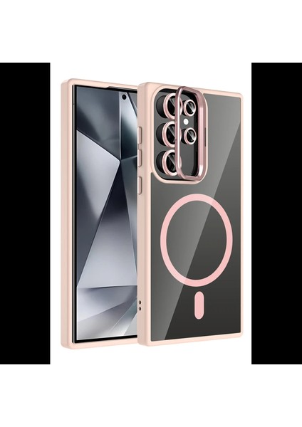 Samsung Galaxy S23 Ultra Remim Lensli Magsafe Standlı Kapak