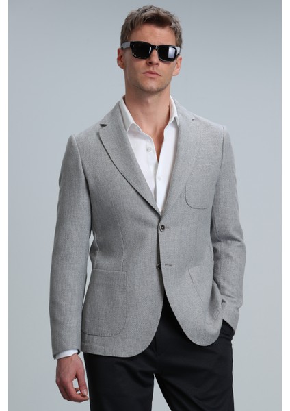 Gabrıel Spor Erkek Blazer Ceket Slim Fit Kahverengi