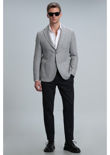 Gabrıel Spor Erkek Blazer Ceket Slim Fit Kahverengi