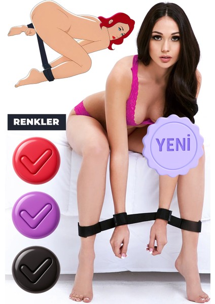 Sofya Passion Fantazi Kadın El Ve Ayak Kelepçe Seti – Ayarlanabilir Esaret Ve Bağlama Aksesuarı - Kırmızı