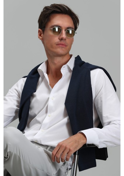 Arkıtel Erkek Smart Gömlek Comfort Slim Fit Beyaz