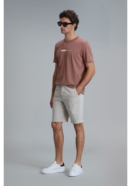 Zegler Spor Erkek Chino Şort Slim Fit Gri