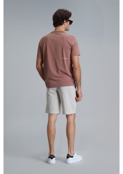 Zegler Spor Erkek Chino Şort Slim Fit Gri