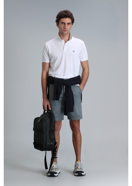 Zegler Spor Erkek Chino Şort Slim Fit Gri