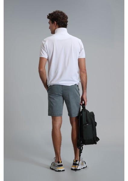 Zegler Spor Erkek Chino Şort Slim Fit Gri