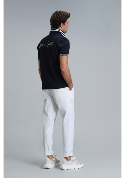 Tom Smart Erkek Chino Pantolon Slim Fit Lacivert