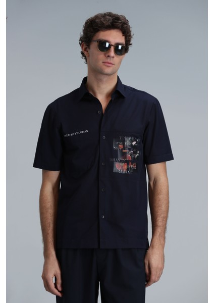 Look Erkek Basic Gömlek Regular Fit Lacivert