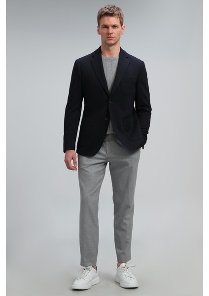 Pıetro Spor Erkek Blazer Ceket Slim Fit Lacivert