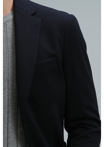 Pıetro Spor Erkek Blazer Ceket Slim Fit Lacivert