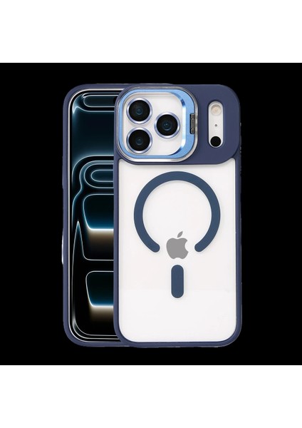 Apple iPhone 17 Pro Remim Lensli Magsafe Standlı Kapak