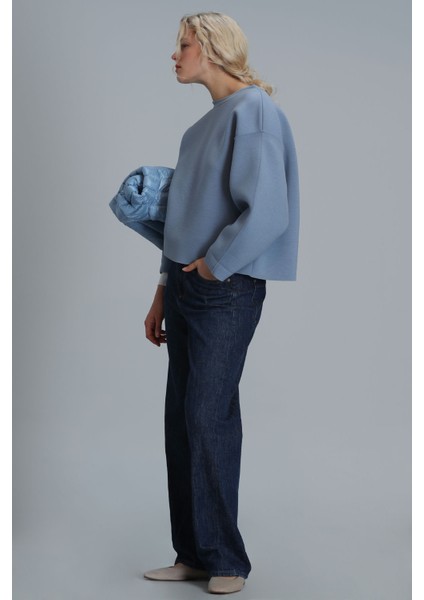 Selın Kadın Örme Sweatshırt Siyah