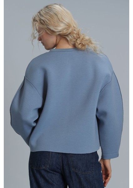 Selın Kadın Örme Sweatshırt Siyah