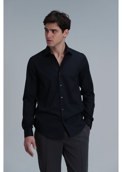 Mega Erkek Basic Gömlek Comfort Fit Beyaz