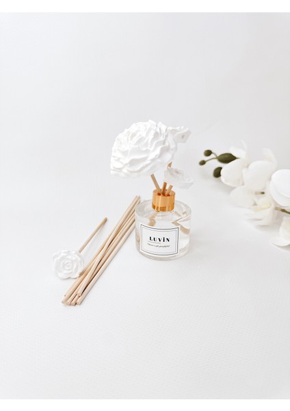 Seramik Şakayık Taşlı Bambu Çubuklu Mango Oda Kokusu 50 ml